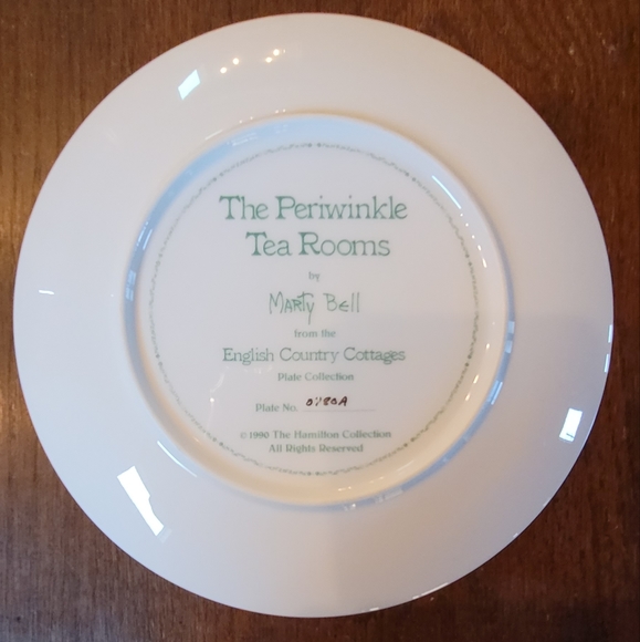 Vintage 1990's Marty Bell English Cottage Plate W/ Certificate of Authenticity - Picture 2 of 3